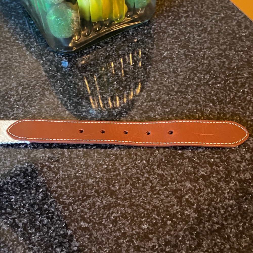 Peter Millar Brown and Tan Canvas/Leather Belt 
Size 36 - Picture 4 of 7
